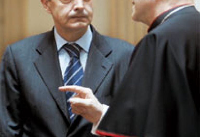 cardenal Tarcisio Bertone y José Luis Rodríguez Zapatero