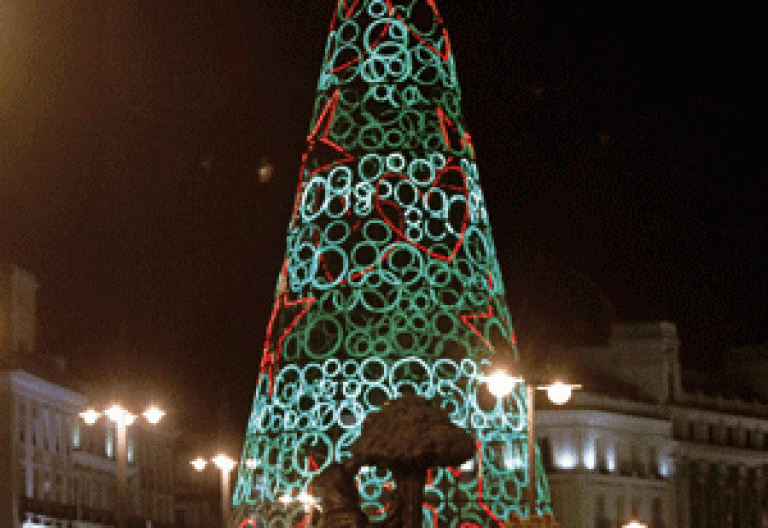 arbol de Navidad en la Puerta del Sol de Madrid