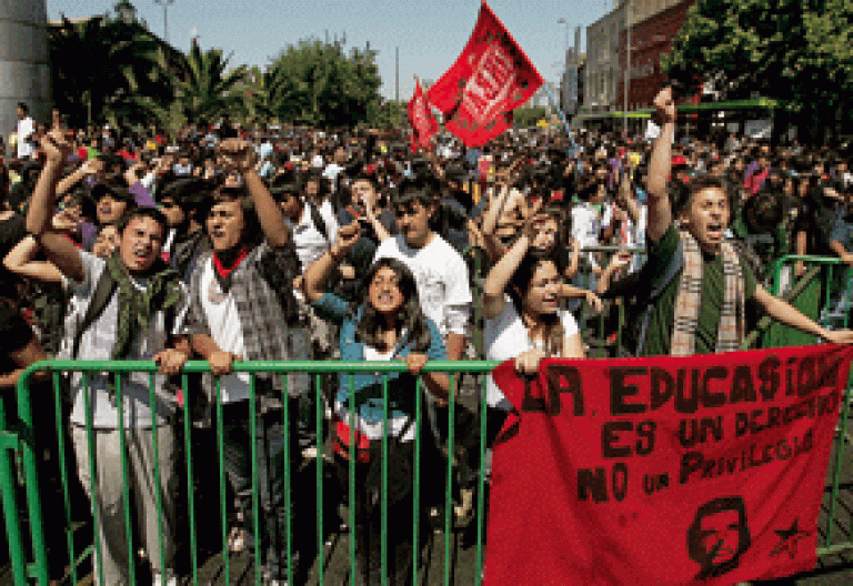 manifestacion estudiantes en Chile