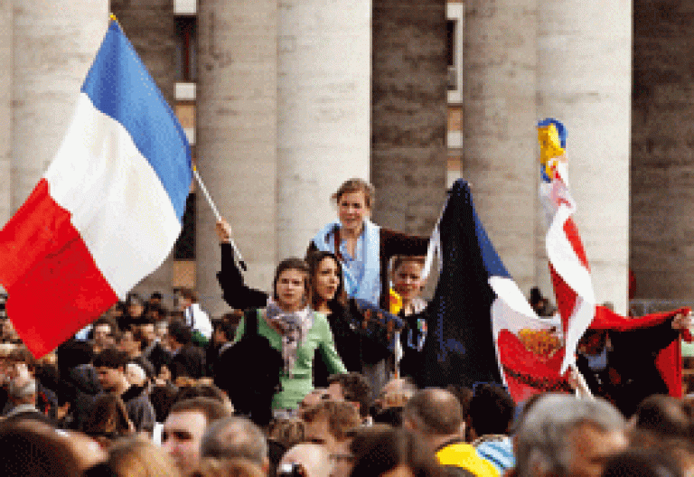 jóvenes franceses en el Vaticano