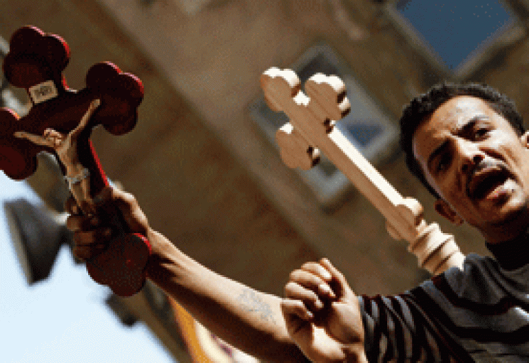 cristianos egipcios en las protestas de la primavera árabe