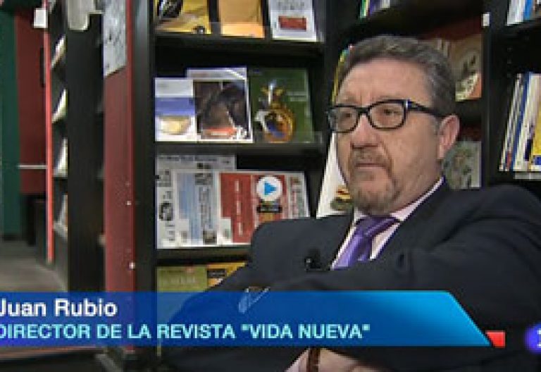 Juan Rubio director de Vida Nueva en el telediario TVE