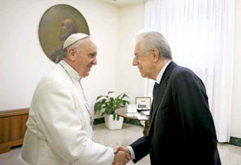 papa Francisco con Mario Monti