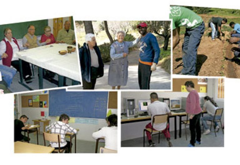 varios proyectos de la Asociación Cintra de religiosos en el barrio del Raval de Barcelona
