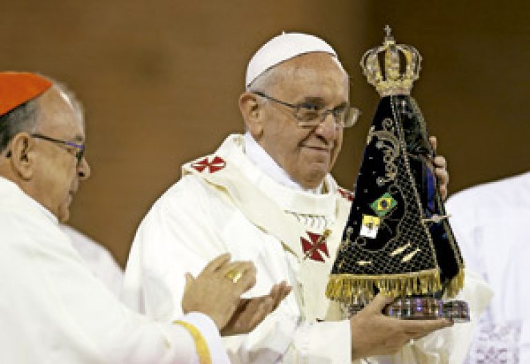 papa Francisco en el Santuario de la Virgen de Aparecida JMJ Río 2013