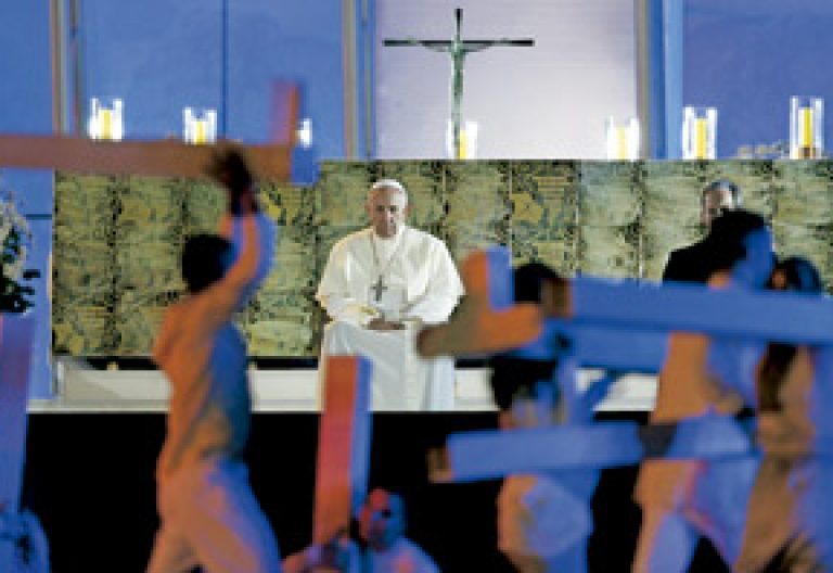 El Papa Francisco, durante la vigilia de la JMJ en Copacabana