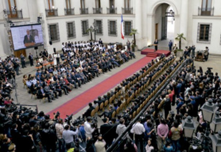 acto en el 40 aniversario del golpe de Estado de Pinochet en Chile