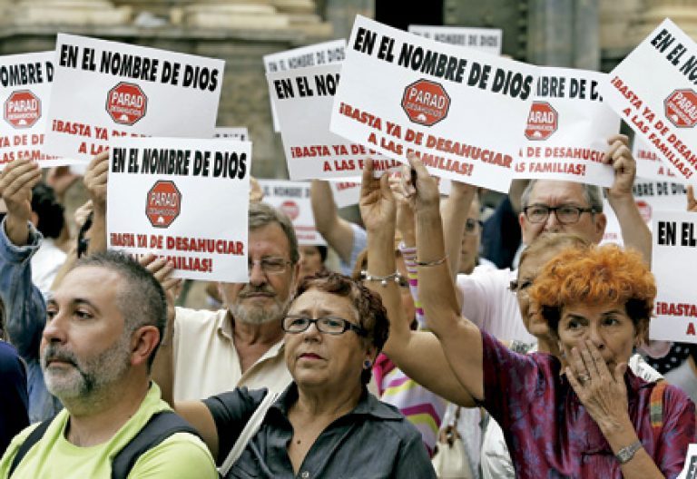 manifestación contra los desahucios