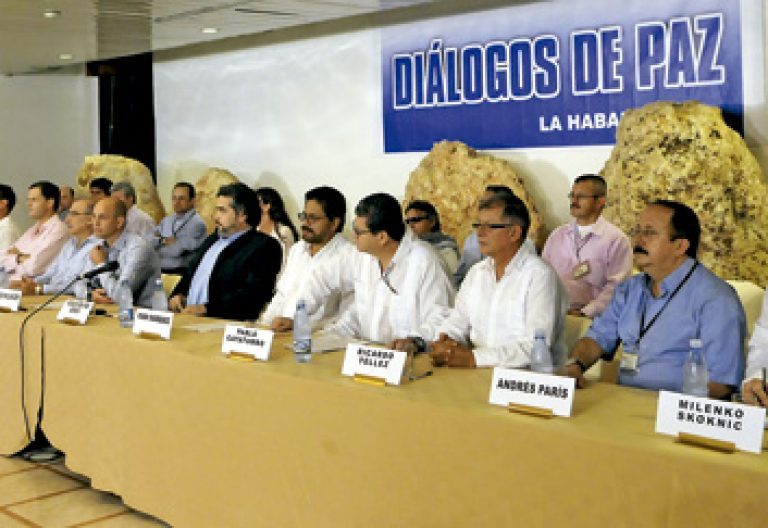 mesa de negociación de La Habana entre el Gobierno de Colombia y las FARC