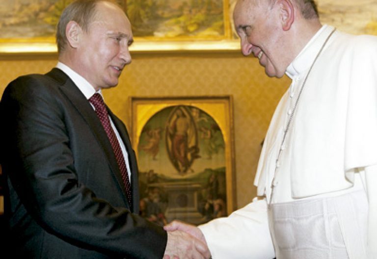 papa Francisco y Vladimir Putin, presidente de la Federación Rusa, 25 noviembre 2013