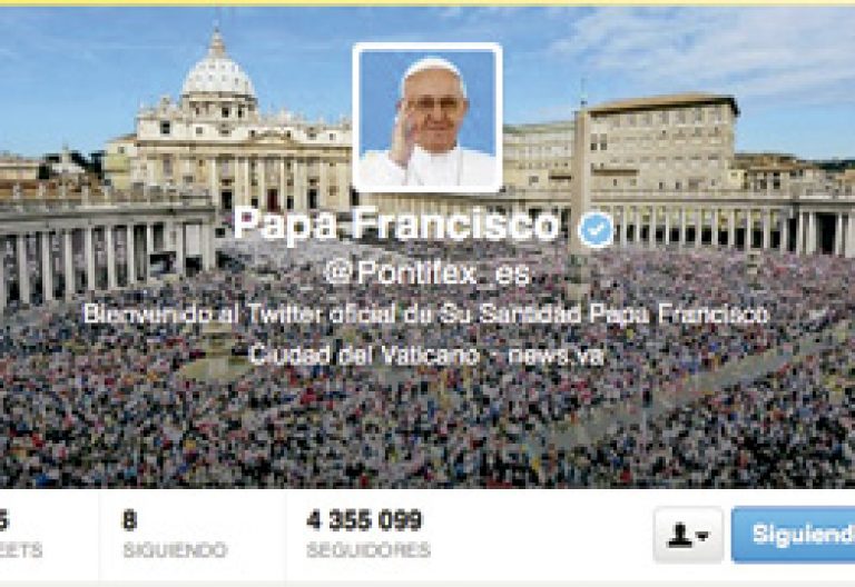 cuenta oficial del papa Francisco en Twitter