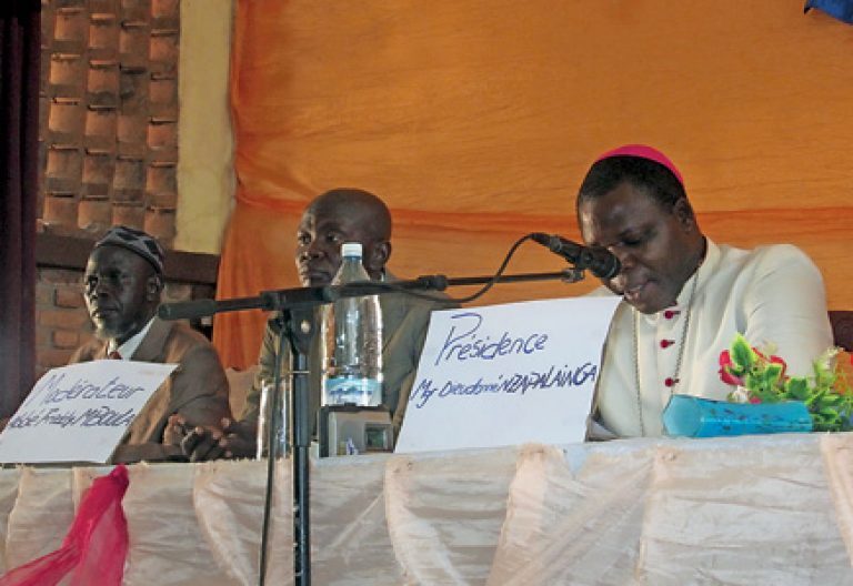líderes religiosos en Centroáfrica en un acto por la paz en Bangui
