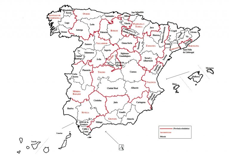 mapa eclesiástico de España