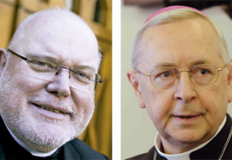 cardenal Reinhard Marx y arzobispo Stanislaw Gadecki, presidentes de los Episcopados de Alemania y Polonia marzo 2014