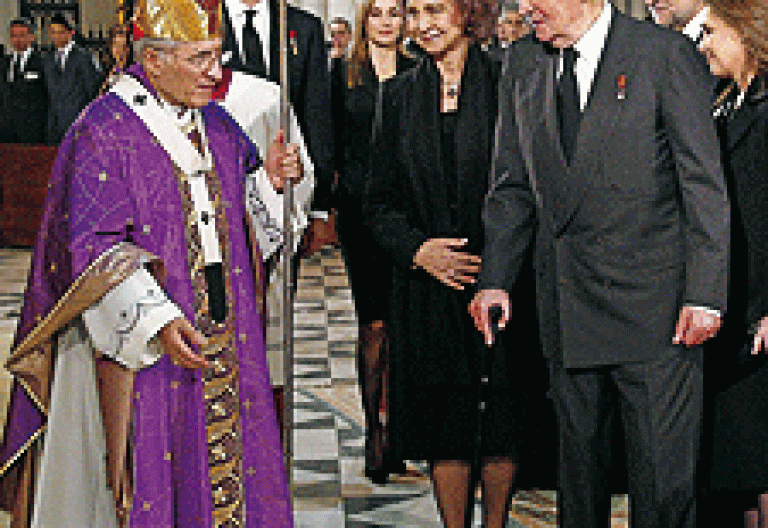Rouco Varela y Suárez en el funeral del Rey