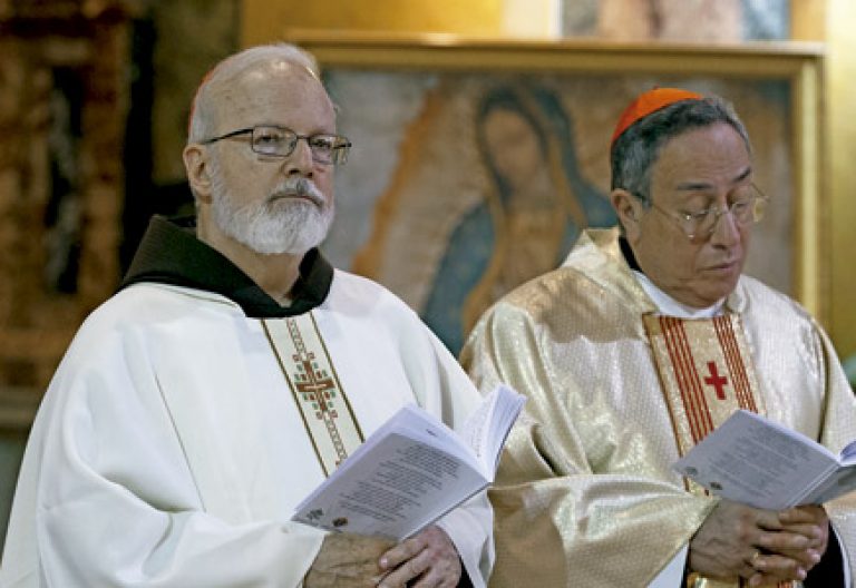 miembros del C-9 cardenal Seán O'Malley, arzobispo de Boston, y cardenal de Managua, Óscar A. Rodríguez Maradiaga