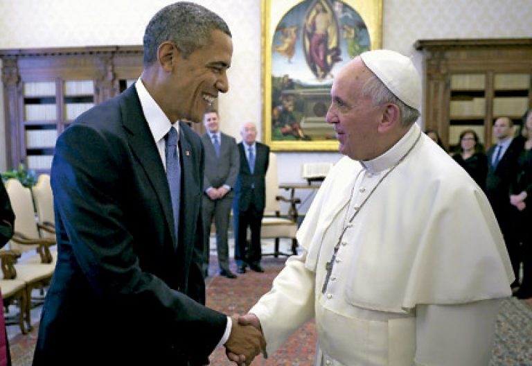 papa Francisco recibe a Barack Obama, presidente de los Estados Unidos, en marzo 2014