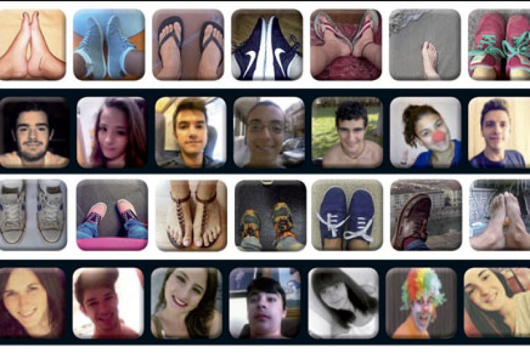 caras y pies de cien jóvenes que participan en el Encuentro Europeo de Jóvenes Ávila 2015