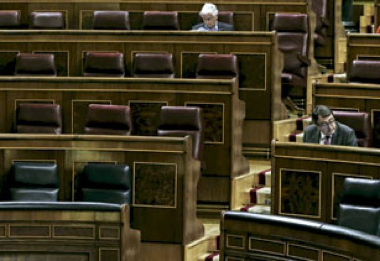 Congreso de los Diputados el día de la votación de la reforma de la Ley del aborto 2015