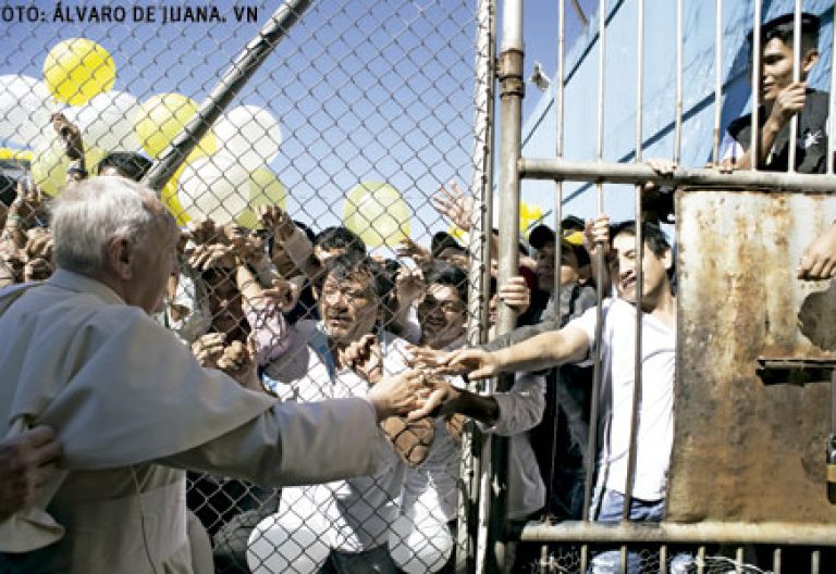 papa Francisco visita la cárcel de Palmasola en Santa Cruz de la Sierra, Bolivia, en julio 2015