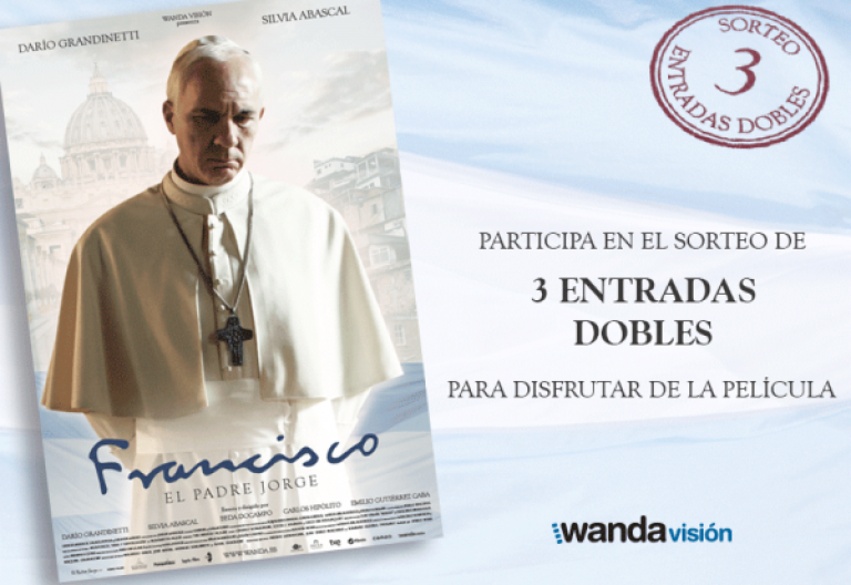 sorteo de tres entradas dobles para la película Francisco, el padre Jorge