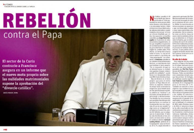 apertura A fondo VN Rebelión contra el Papa ante el Sínodo sobre la Familia 2956 septiembre 2015