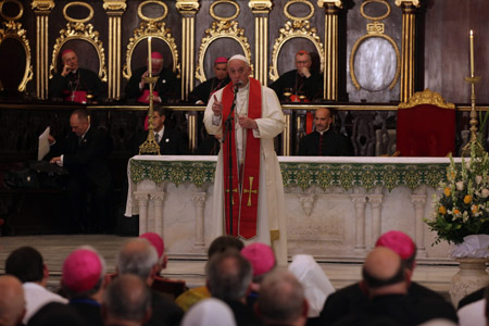 papa Francisco celebra vísperas con sacerdotes, religiosos, religiosas y seminaristas catedral de La Habana 20 septiembre 2015