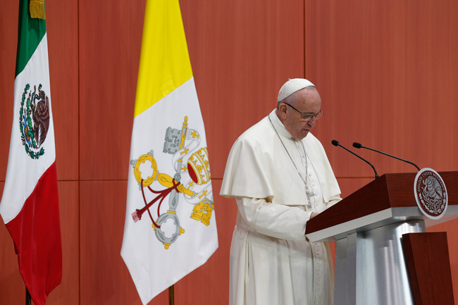 papa Francisco en el encuentro con las autoridades de México 13 febrero 2016