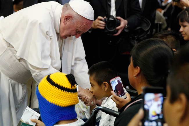 papa Francisco visita un hospital pediátrico en Ciudad de México 14 febrero 2016
