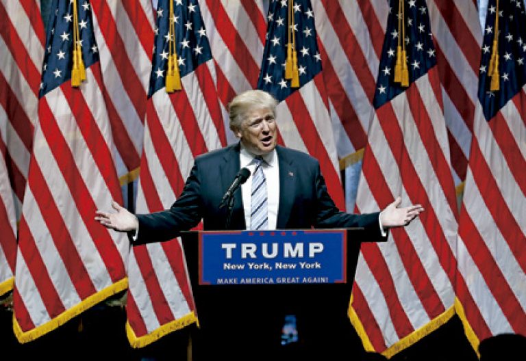 Donald Trump en la Convención Republicana donde consiguión la nominación como candidato a la Casa Blanca 18 julio 2016