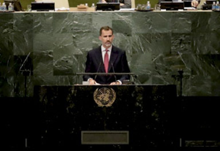 rey Felipe VI en la cumbre extraordinaria de la ONU 20 septiembre 2016