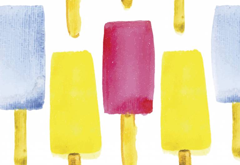 helados tipo polos de hielo de colores ilustración