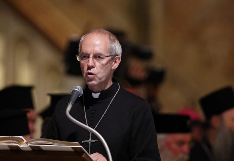 El arzobispo de Canterbury, Justin Welby, durante una misa archivo