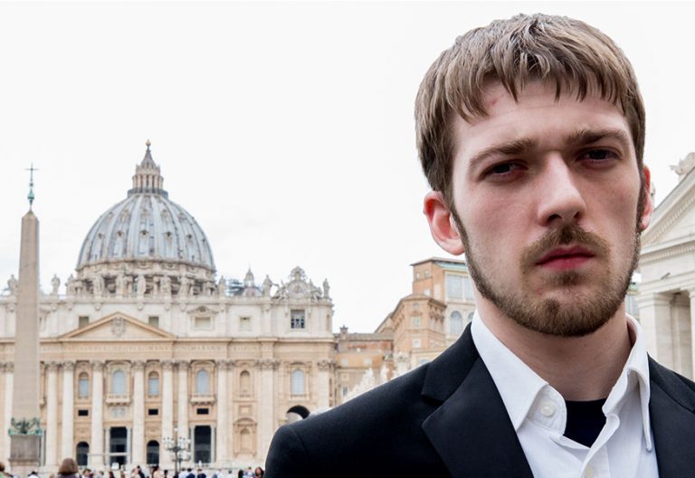 Tom Evans, padre de Alfie, durante su visita al Vaticano el 18 de abril de 2018