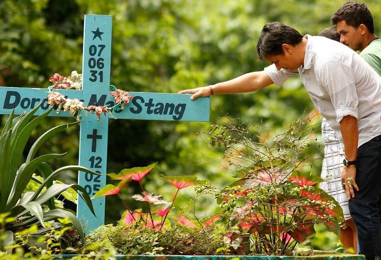 Memorial por la misionera estadounidense Dorothy Stang, asesinada en 2005 en la Amazonía brasileña