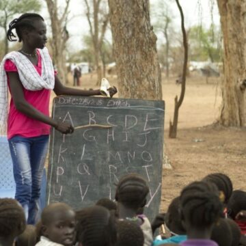 Educación en Sudán del Sur. Foto de Andrew Ash