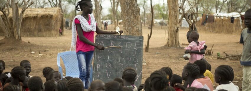 Educación en Sudán del Sur. Foto de Andrew Ash