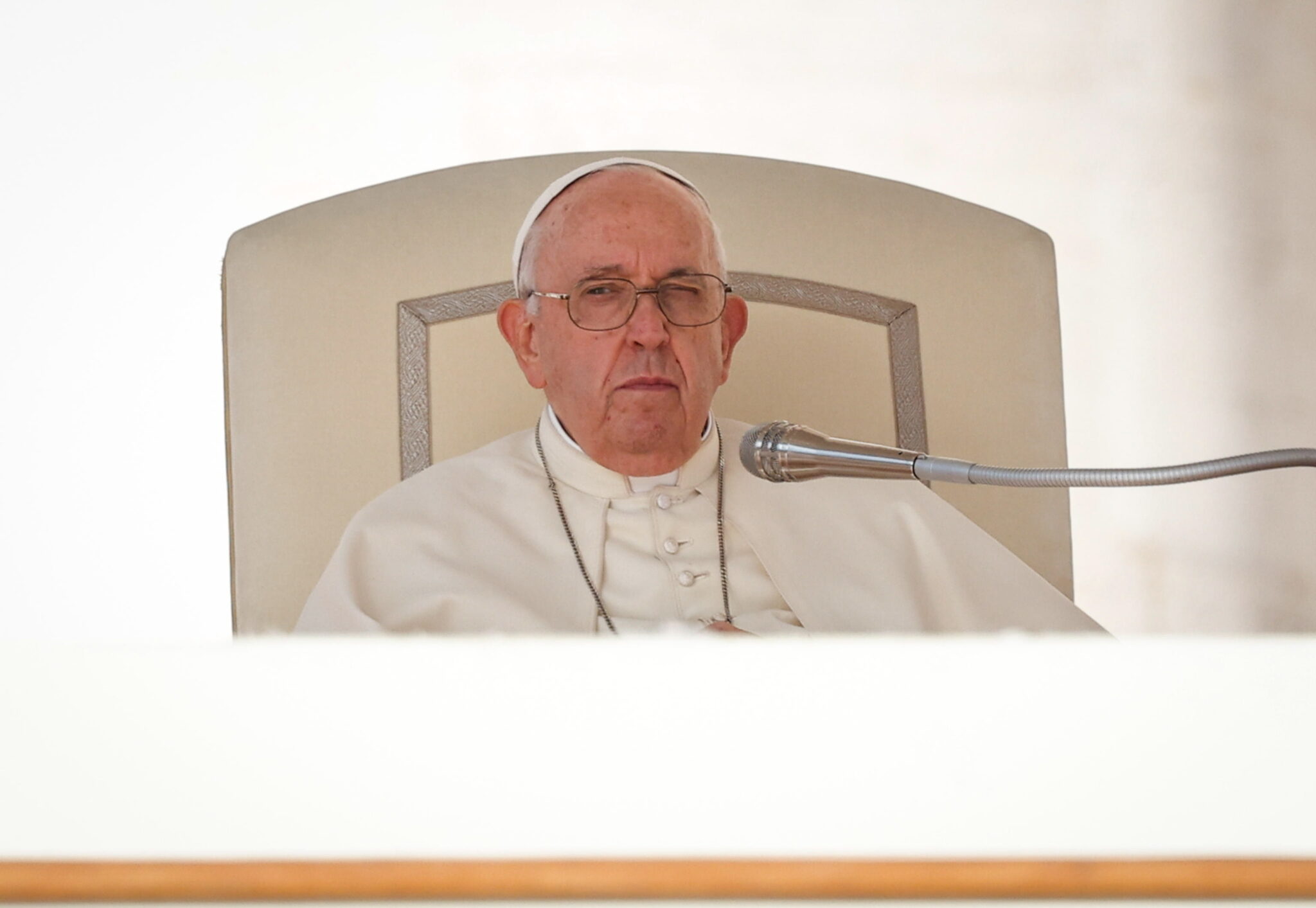 El Papa Francisco, en la Plaza de San Pedro, en la audiencia general del 11 de octubre