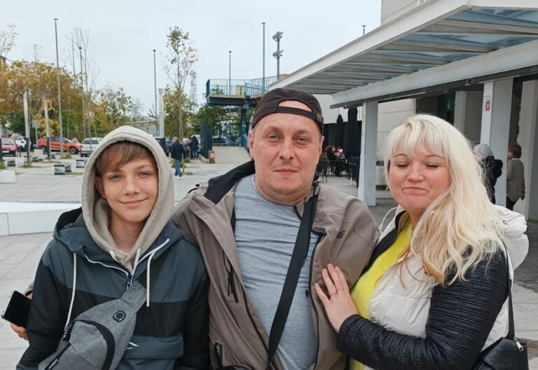 Familia ucraniana acogida en Badajoz