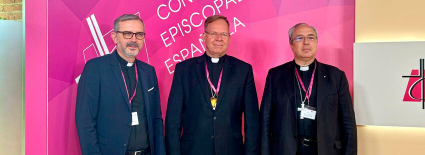 El presidente de la CCEE, Gintaras Grušas, en la Conferencia Episcopal Española