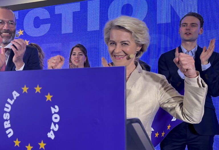Ursula von der Leyen celebra la victoria del Partido Popular en las elecciones europeas