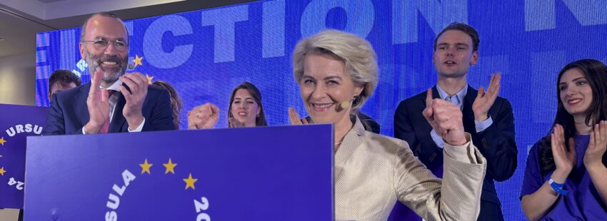 Ursula von der Leyen celebra la victoria del Partido Popular en las elecciones europeas