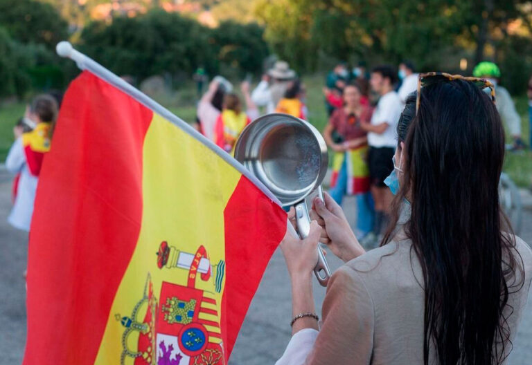 Escrache a Pablo Iglesias en Galapagar