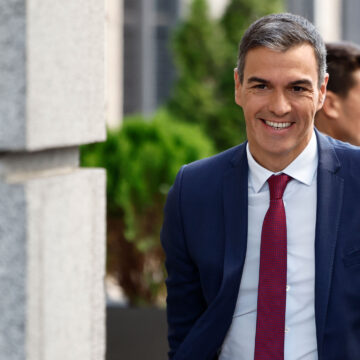 Pedro Sánchez, a su llegada a la sesión de control al Gobierno celebrada este miércoles 18 de