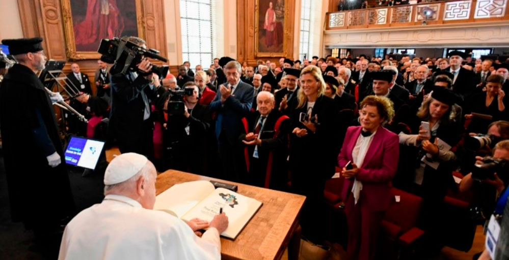 El papa Francisco, en la Universidad Católica de Lovaina