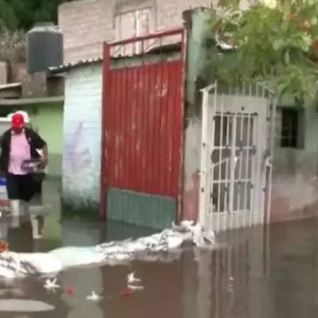 Inundaciones por las lluvias en Chalco