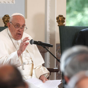 El papa Francisco, en su discurso ante las autoridades en Bélgica