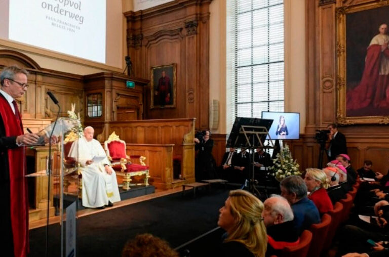 El papa Francisco, en la Universidad Católica de Lovaina