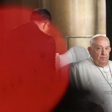 El papa Francisco, en la Basílica del Sagrado Corazón de Koekelberg