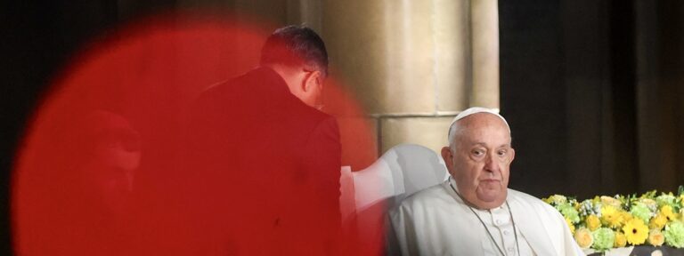 El papa Francisco, en la Basílica del Sagrado Corazón de Koekelberg